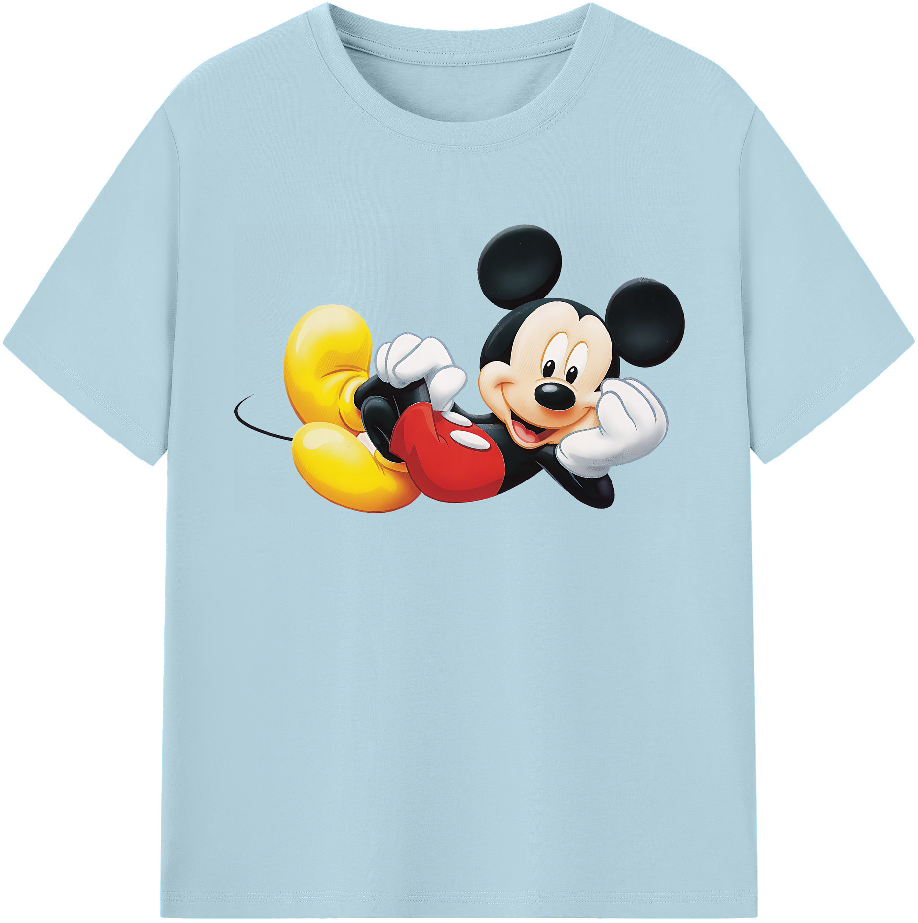 （画像用） ミッキーマウス Mickey Mouse 綿100％半袖Tシャツ（フロントプリント）
